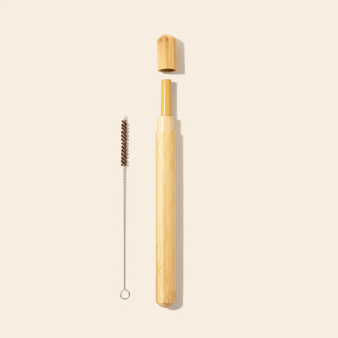 Bamboo Straw Travel Case