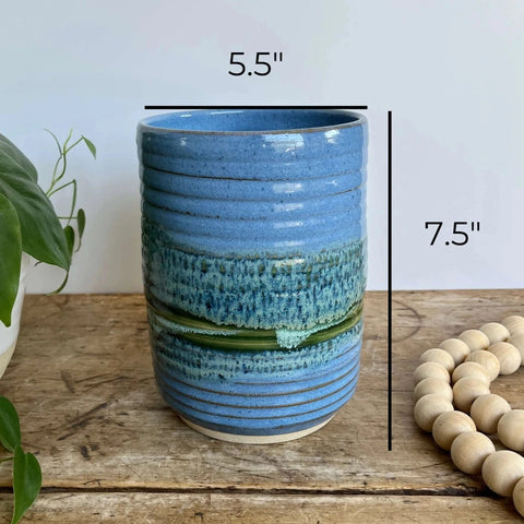 Utensil Holder/Wine Chiller - Blue