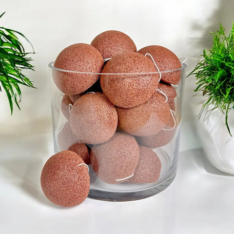 Natural Konjac Facial Cleansing Sponge - Rust