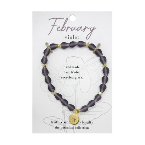 Birth Flower Bracelet - February