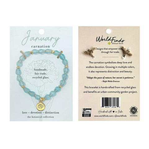 Birth Flower Bracelet - January