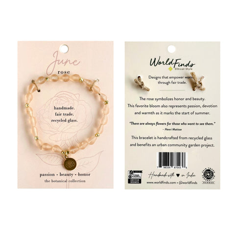 Birth Flower Bracelet - June