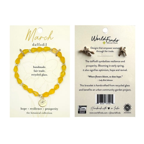 Birth Flower Bracelet - March