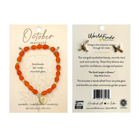 Birth Flower Bracelet - October