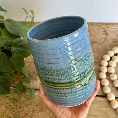 Utensil Holder/Wine Chiller - Blue