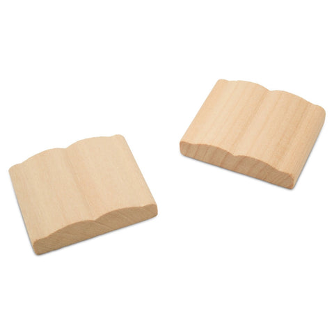 Wood Open Book Ornament, 1-7/16"