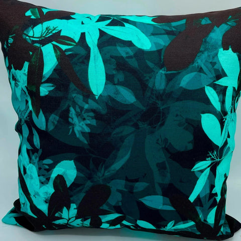 Black/Teal Throw Pillow Cover