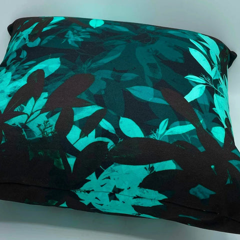 Black/Teal Throw Pillow Cover