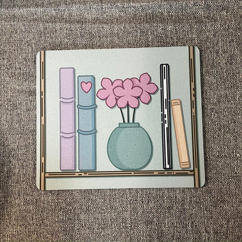 Zen Bookshelf Mouse Pad
