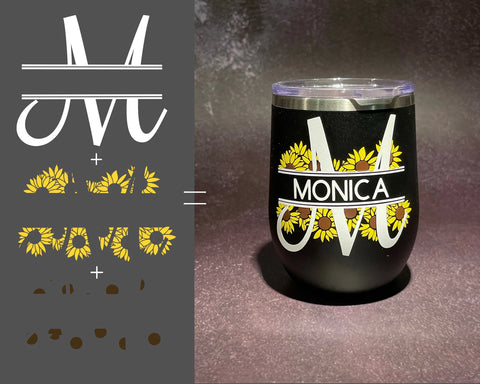 Sunflower Monogram Design (Digital File)