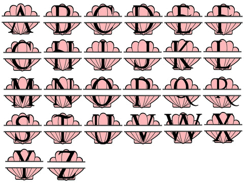 Seashell Monogram Design (Digital Files)