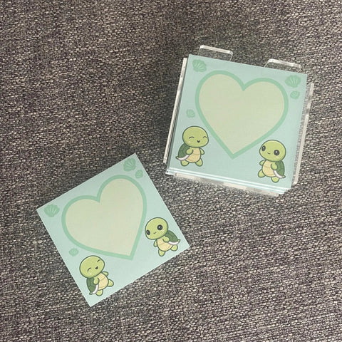 Turtle Heart Post It Notepad