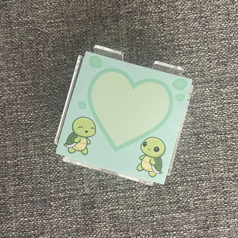 Turtle Heart Post It Notepad