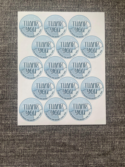 Thank you for making our dreams come true - Cloudy (Sticker Sheets)