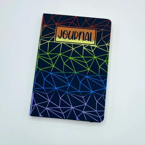 Geometric Rainbow A5 Journal (customizable)
