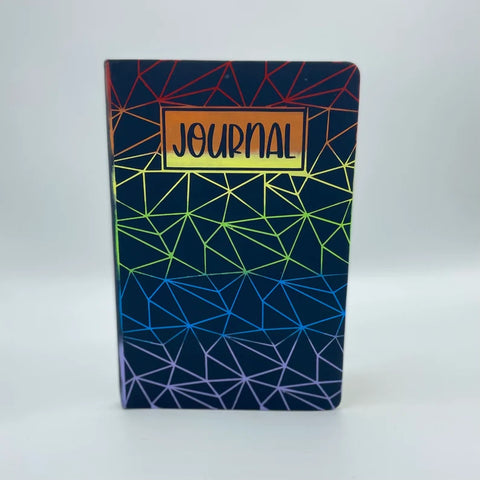 Geometric Rainbow A5 Journal (customizable)