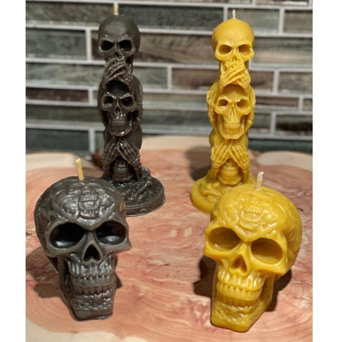 Skull Beeswax Candles