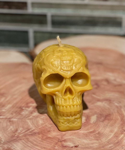 Skull Beeswax Candles