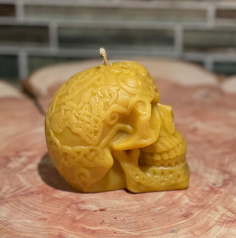 Skull Beeswax Candles