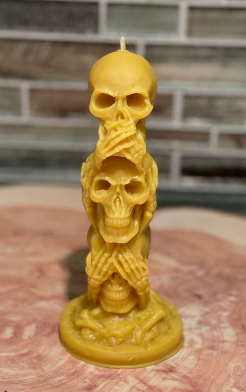 Skull Beeswax Candles
