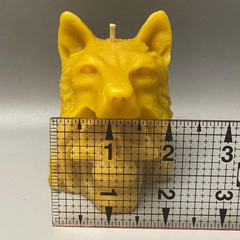 Skull Wolf Candle
