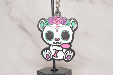 Sugar Skull Bear Keychain