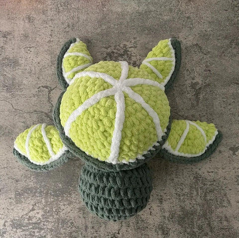 Lime Turtle Crochet Plush