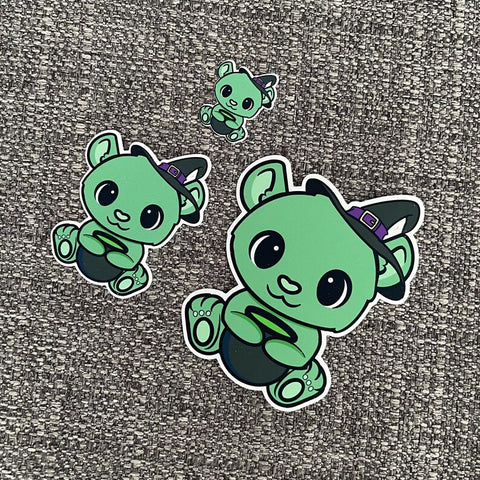 Witch Teddy Sticker