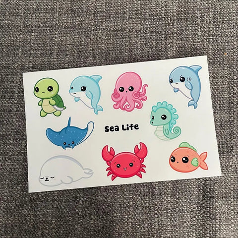 Sea Life Sticker Sheet