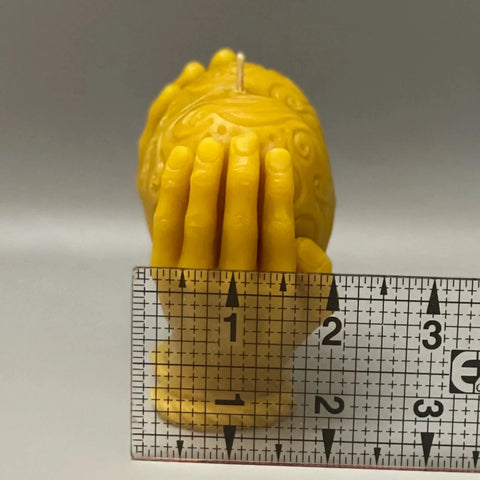 Hands Holding Heart Beeswax Decorative Candle