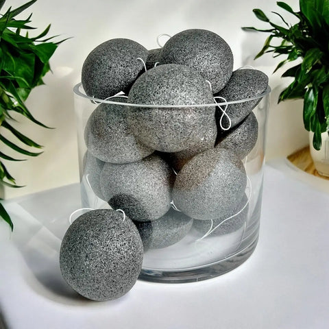 Natural Konjac Facial Cleansing Sponge - Charcoal