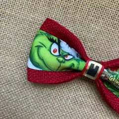 Grinch Christmas Dog Bow