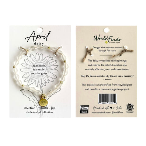 Birth Flower Bracelet - April