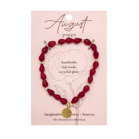 Birth Flower Bracelet - August