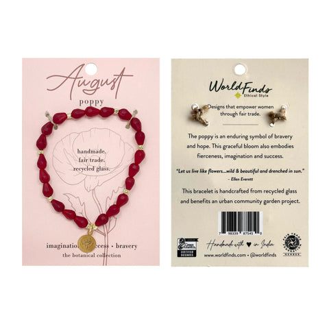 Birth Flower Bracelet - August