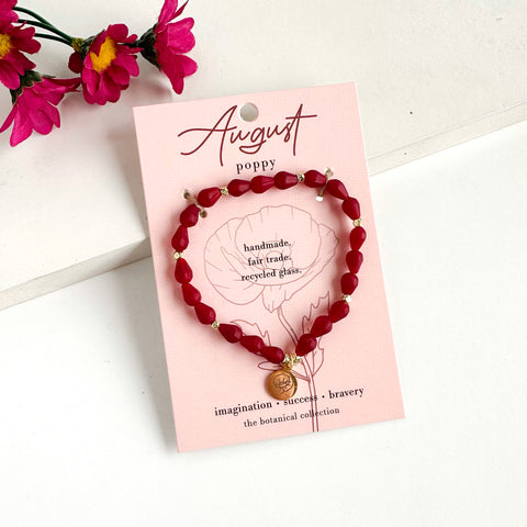 Birth Flower Bracelet - August