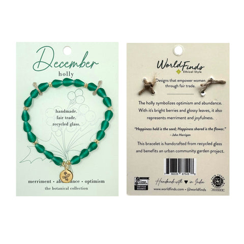 Birth Flower Bracelet - December