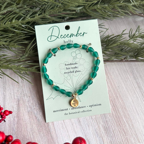 Birth Flower Bracelet - December