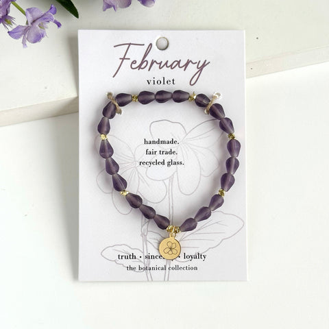 Birth Flower Bracelet - February
