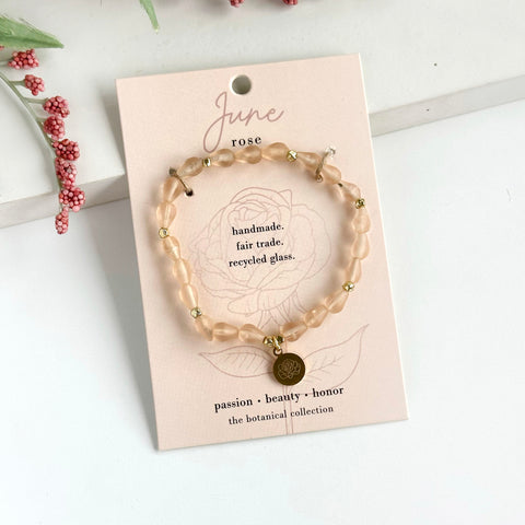 Birth Flower Bracelet - June