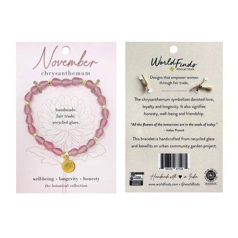Birth Flower Bracelet - November