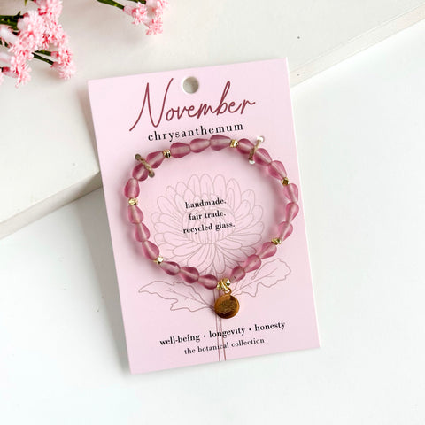 Birth Flower Bracelet - November