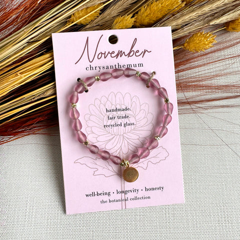 Birth Flower Bracelet - November