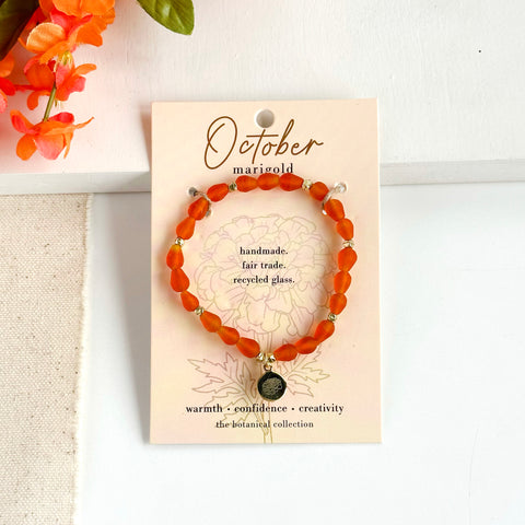 Birth Flower Bracelet - October