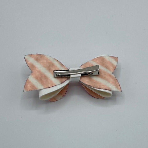 Candy Cane 4" Faux Leather Bow