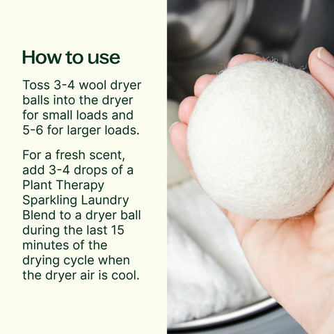 Wool Dryer Balls - 6 Pack