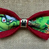 Grinch Christmas Dog Bow