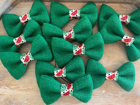 Green Watermelon Dog or Cat Bow - Mini Size