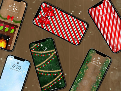 Christmas Themed Phone Wallpaper (Digital File)