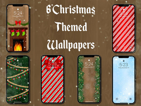 Christmas Themed Phone Wallpaper (Digital File)